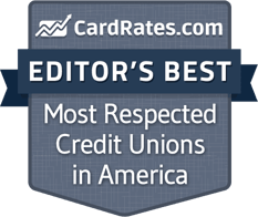 Cardrates most respected Credit Unions logo